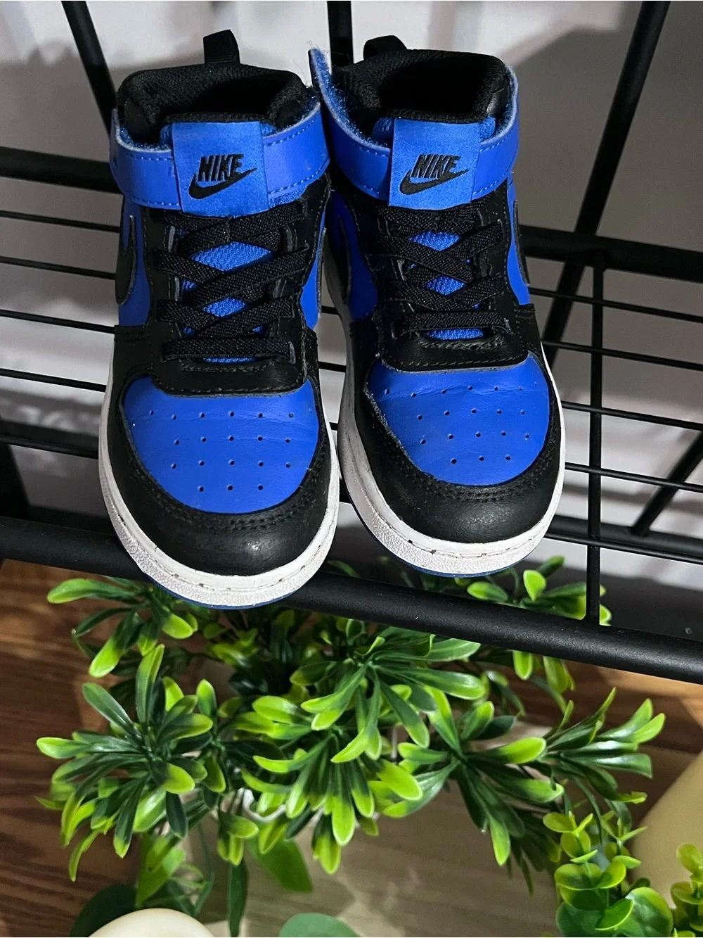 Nike Royal Blue and Black High-Top Sneaker
